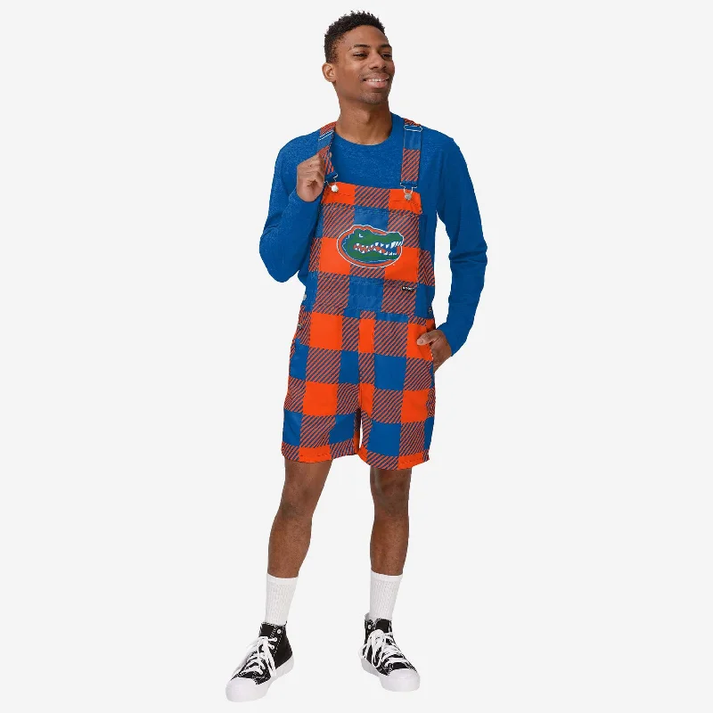 Florida Gators Mens Plaid Bib Shortalls