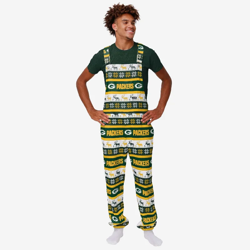 Green Bay Packers Mens Ugly Home Gating Bib Overalls