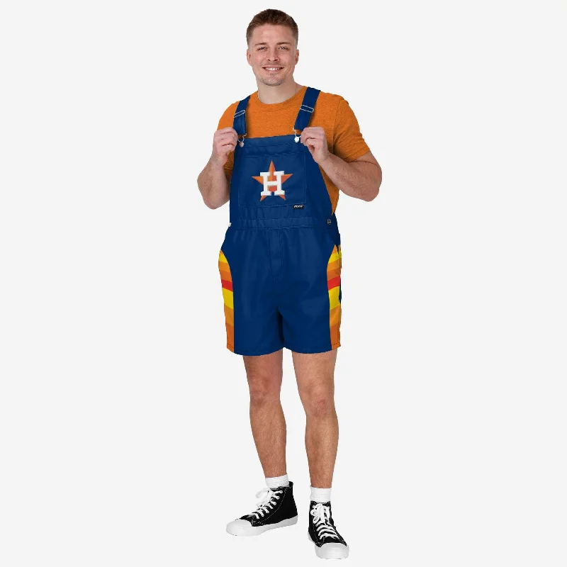 Houston Astros Mens Team Stripe Bib Shortalls