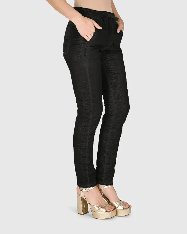 Iconic Stretch Jeans, Black Snake