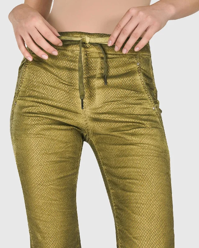 Iconic Stretch Jeans, Green Snake