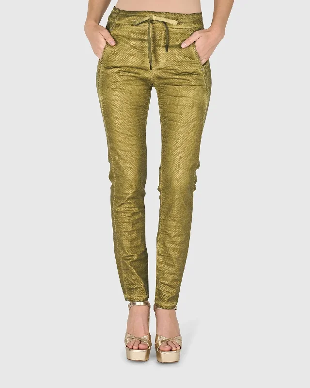 Iconic Stretch Jeans, Green Snake