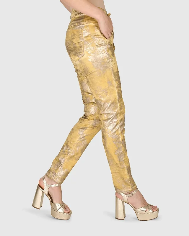 Iconic Stretch Jeans, Honey Gold