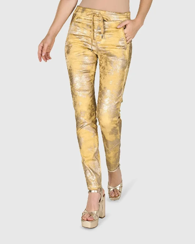 Iconic Stretch Jeans, Honey Gold