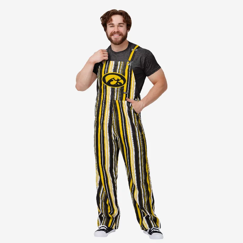 Iowa Hawkeyes Mens Hyper Stripe Bib Overalls