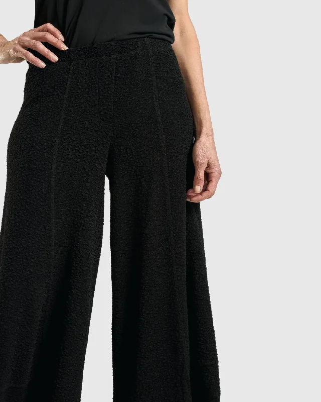 Jacquard Punto Pants, Black