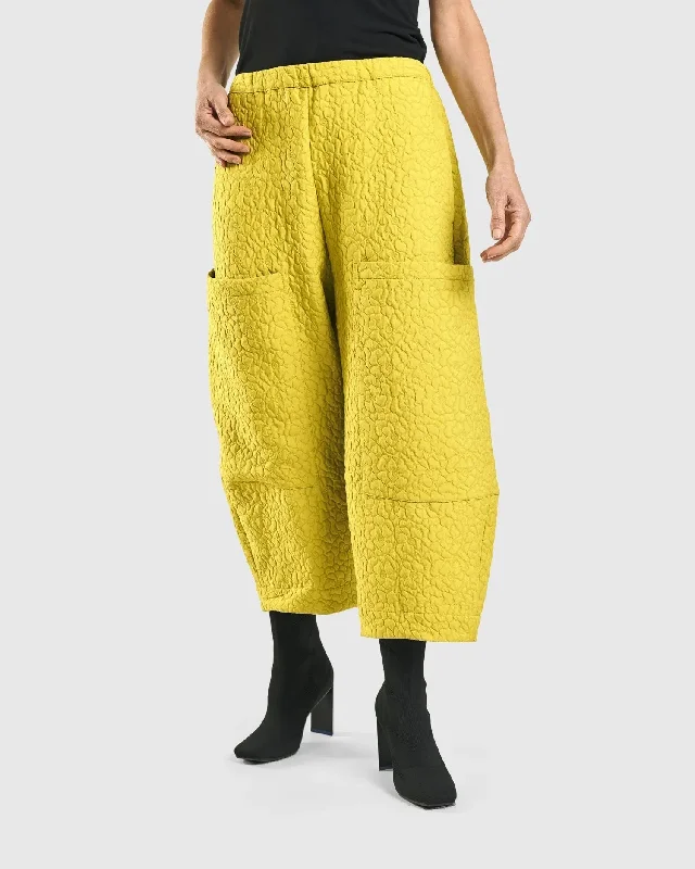 Jacquard Tapestry Pants, Yellow