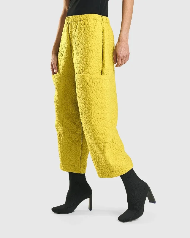 Jacquard Tapestry Pants, Yellow