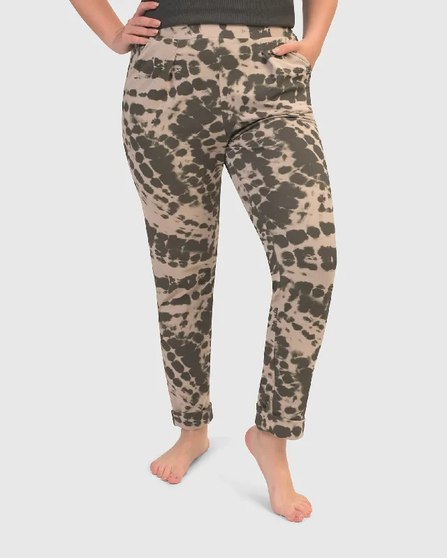 Exhale Jogger Pants, Stone Tie-Dye