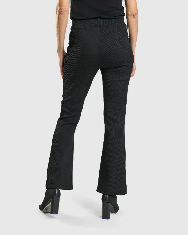 Kick Flare Curator Pants, Black