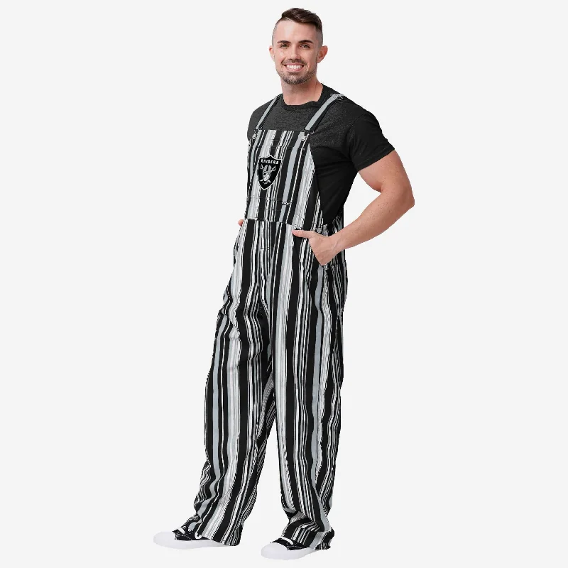 Las Vegas Raiders Mens Hyper Stripe Bib Overalls