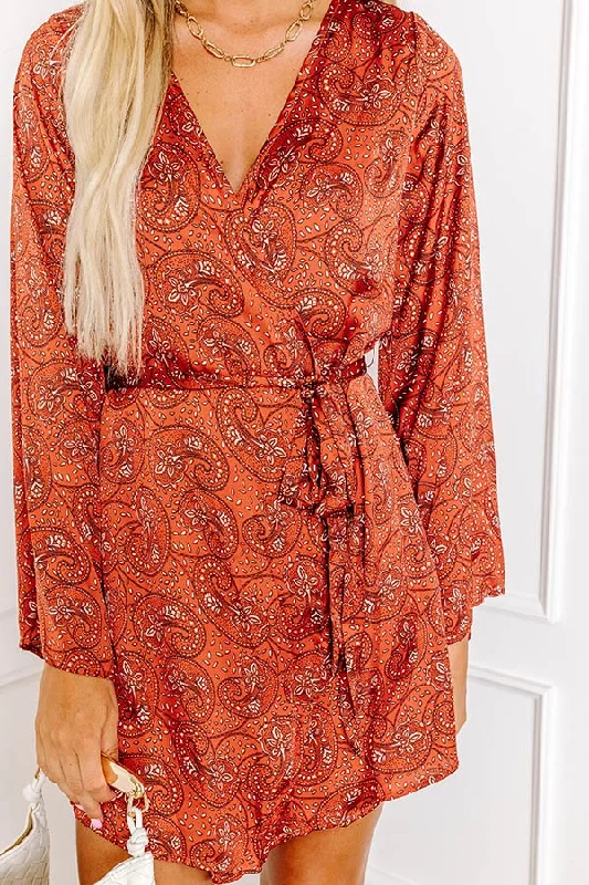 London Landscape Floral Wrap Dress