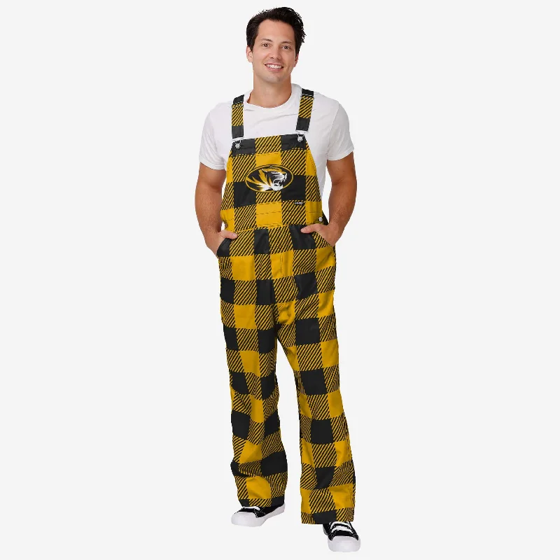 Missouri Tigers Mens Plaid Bib Overalls