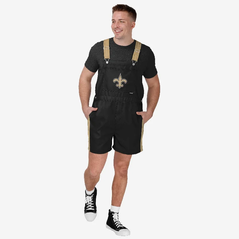 New Orleans Saints Mens Team Stripe Bib Shortalls