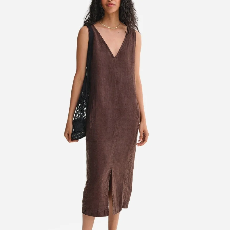 Organic Linen Tank Center Seam Dress