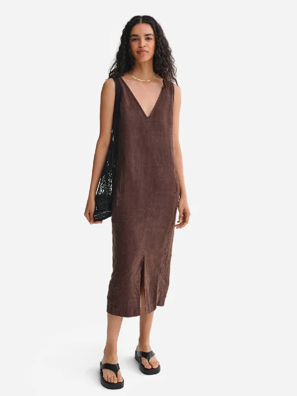 Organic Linen Tank Center Seam Dress