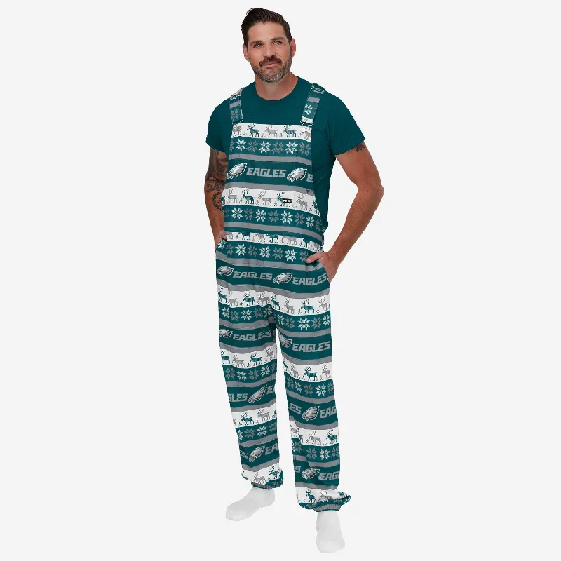 Philadelphia Eagles Mens Ugly Home Gating Bib Overalls