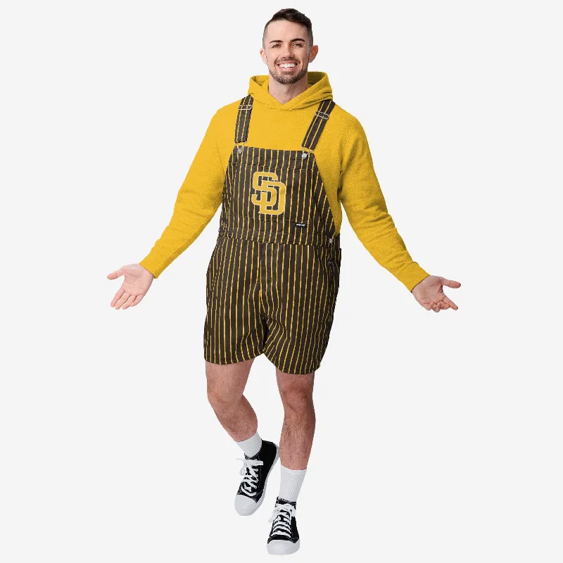 San Diego Padres Mens Pinstripe Bib Shortalls