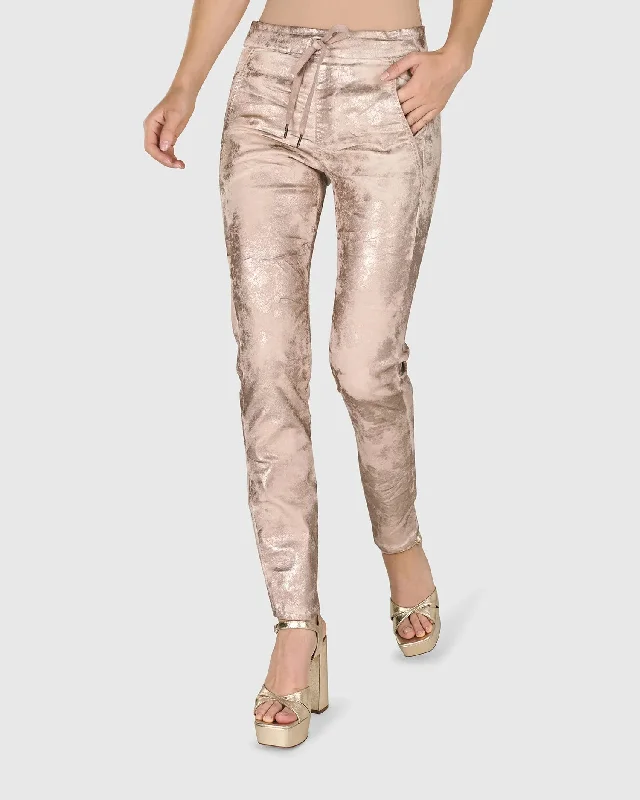 Iconic Stretch Jeans, Rose Gold Nude