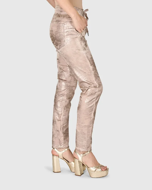 Iconic Stretch Jeans, Rose Gold Nude