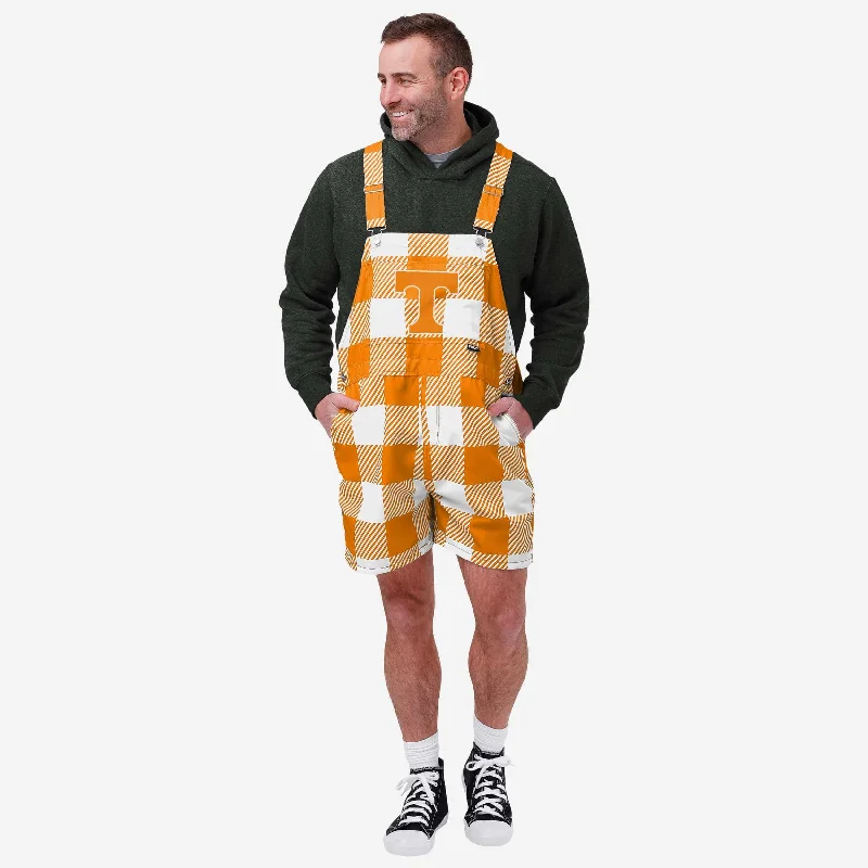 Tennessee Volunteers Mens Plaid Bib Shortalls