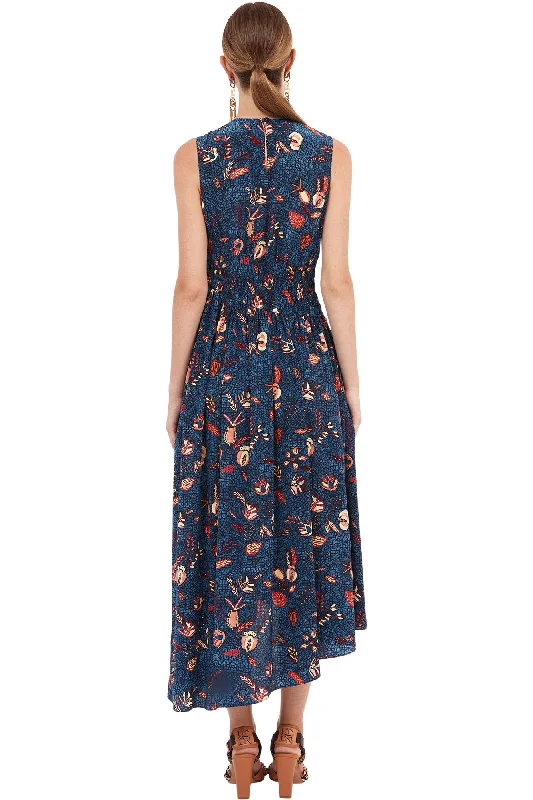 Ulla Johnson Luca Dress in Blue Dahlia