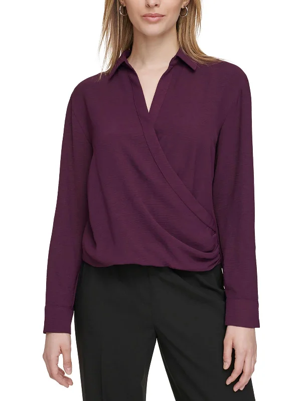 Womens Work Wrapped Blouse