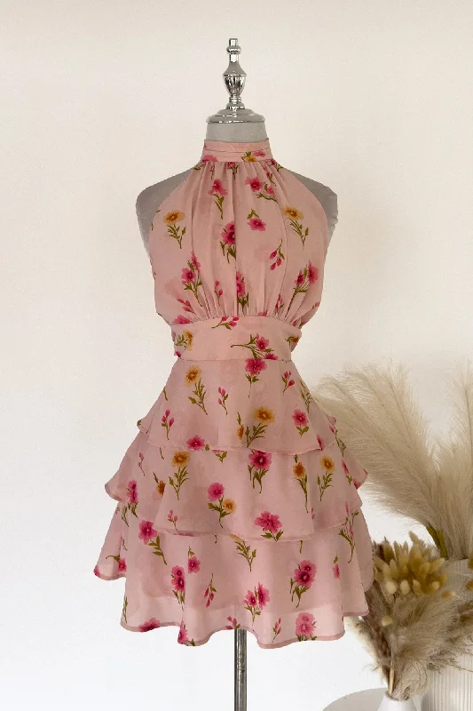 Lace - Embellished Women Dress for an Elegant and Sophisticated Appearance Anna Floral Mini Dress - Pink