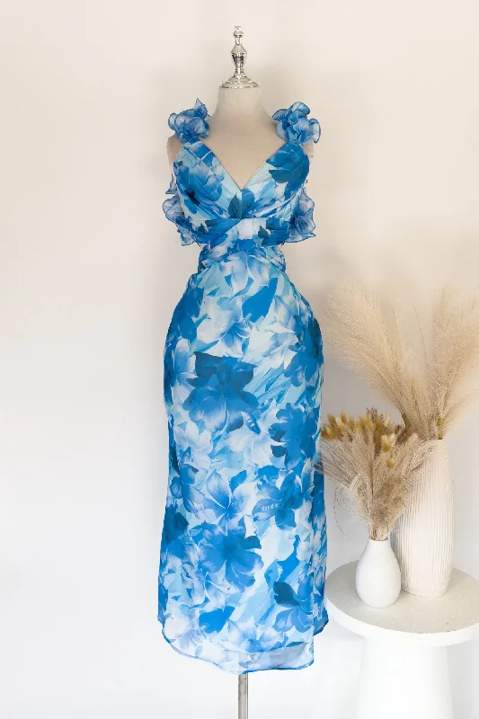 Strapless Women Dress with a Built - in Bra for Comfort and Support Belle Floral Maxi Dress