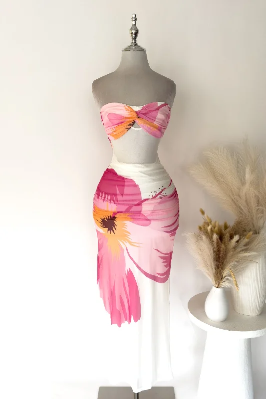 Mermaid - Style Women Dress with a Fitted Silhouette for Special Occasions Claire Floral Maxi Dress