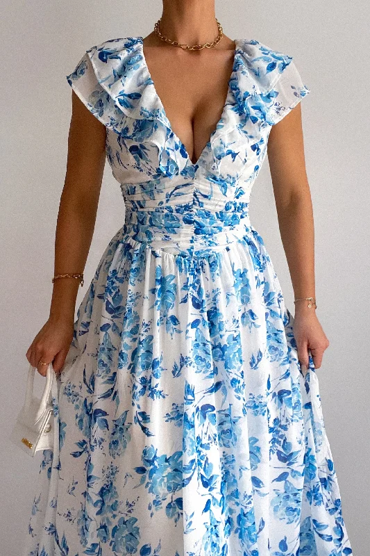 Mermaid - Style Women Dress with a Fitted Silhouette for Special Occasions Emilie Floral Midi Dress