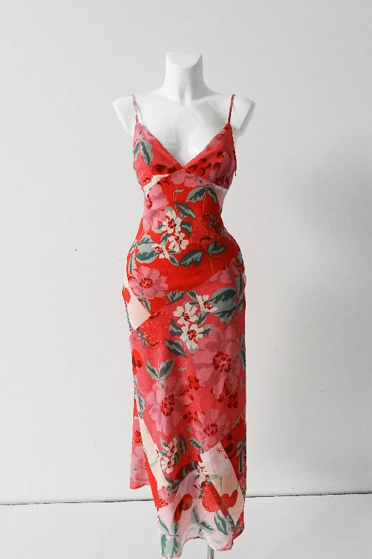 Printed Abstract Women Dress for a Modern and Artistic Appeal Johana Floral Maxi Dress