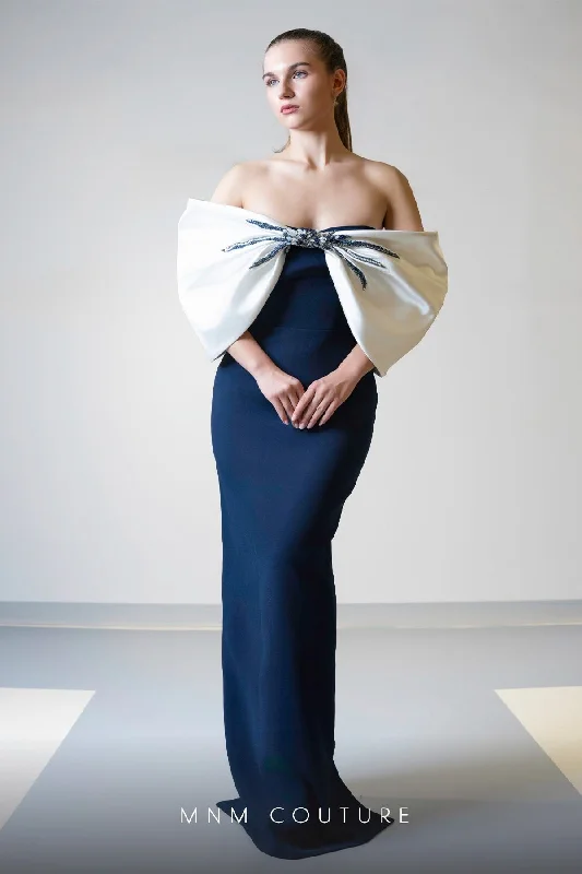 Pleated Women Dress with a Timeless and Elegant Texture MNM Couture V07508