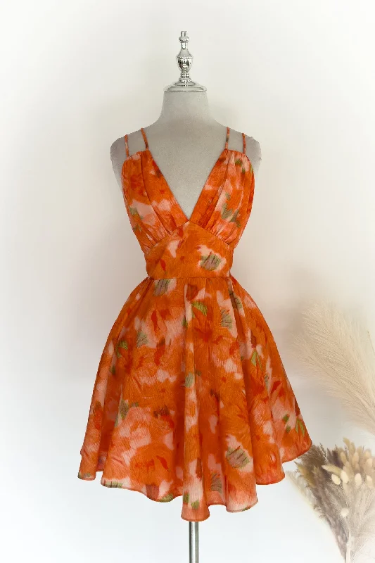Wrap - Style Women Dress with Adjustable Fit for All Body Types Romero Floral Mini Dress
