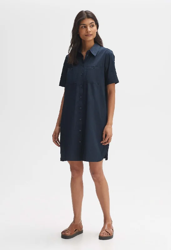 Long - Sleeve Women Dress in Velvet for a Luxurious Winter Look Warene Loose Fit Shirt Dress