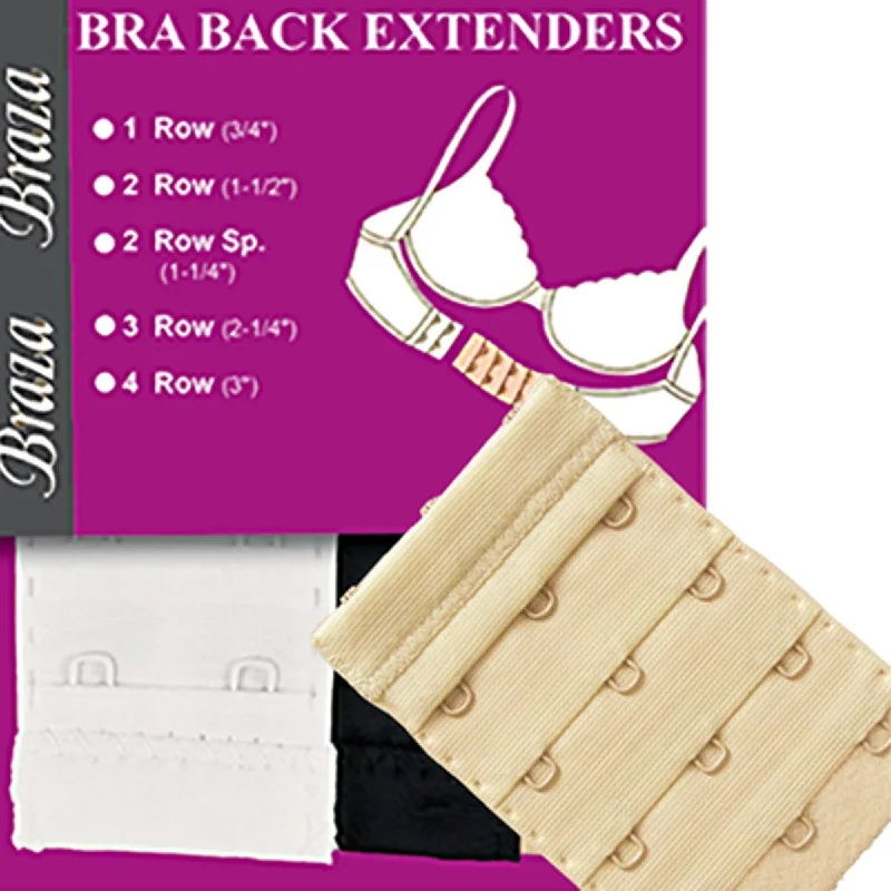 Women's pastel - colored bras for a soft lookWomen's pastel - colored bras for a soft lookBraza Bra Back Extender 3 Hook, Black Women's pastel - colored bras for a soft lookWomen's pastel - colored bras for a soft lookBraza Bra Back Extender 3 Hook, Black