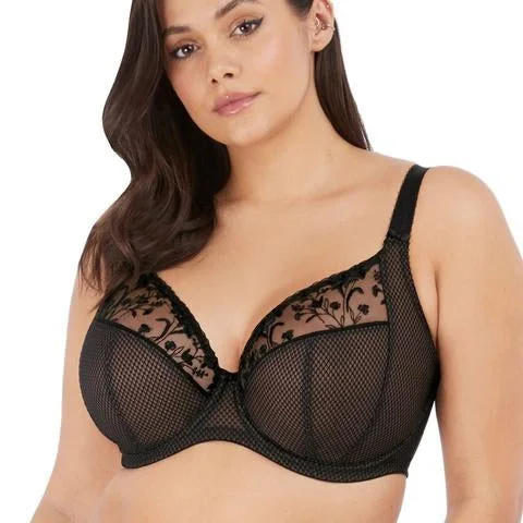 Women's balconette bras with lace trimWomen's balconette bras with lace trimElomi Charley UW Plunge Bra in Jet EL4380