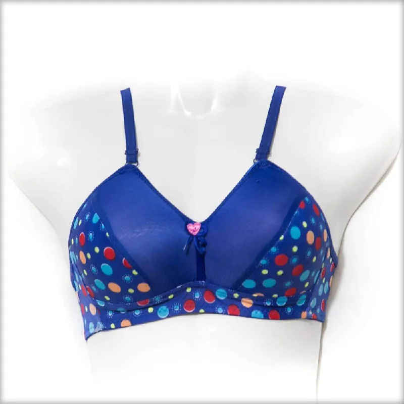 Women's bras made of breathable meshWomen's bras made of breathable meshFancy Multi Dotted Single Padded Bra - Blue Women's bras made of breathable meshWomen's bras made of breathable meshFancy Multi Dotted Single Padded Bra - Blue