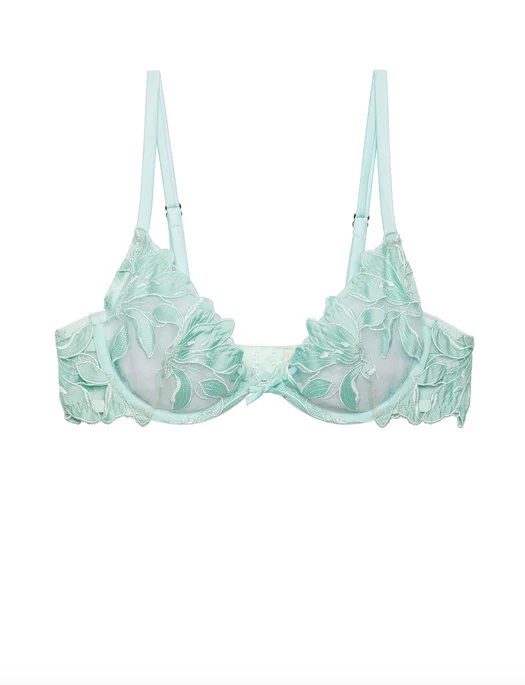 Women's wireless bras for all - day comfortWomen's wireless bras for all - day comfortFleur du Mal Lily Embroidery Plunge Demi Bra