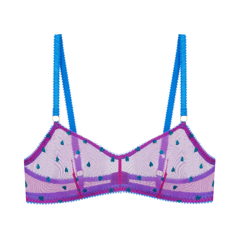 Women's polka - dot brasWomen's polka - dot brasMabel Heart Embroidery Bralette