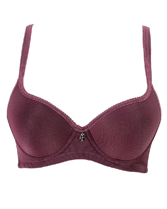 Women's bras made of breathable meshWomen's bras made of breathable meshMaroon Soft Net Flourish Bra - Single Soft Padded Underwired Bra - FL3263 Women's bras made of breathable meshWomen's bras made of breathable meshMaroon Soft Net Flourish Bra - Single Soft Padded Underwired Bra - FL3263