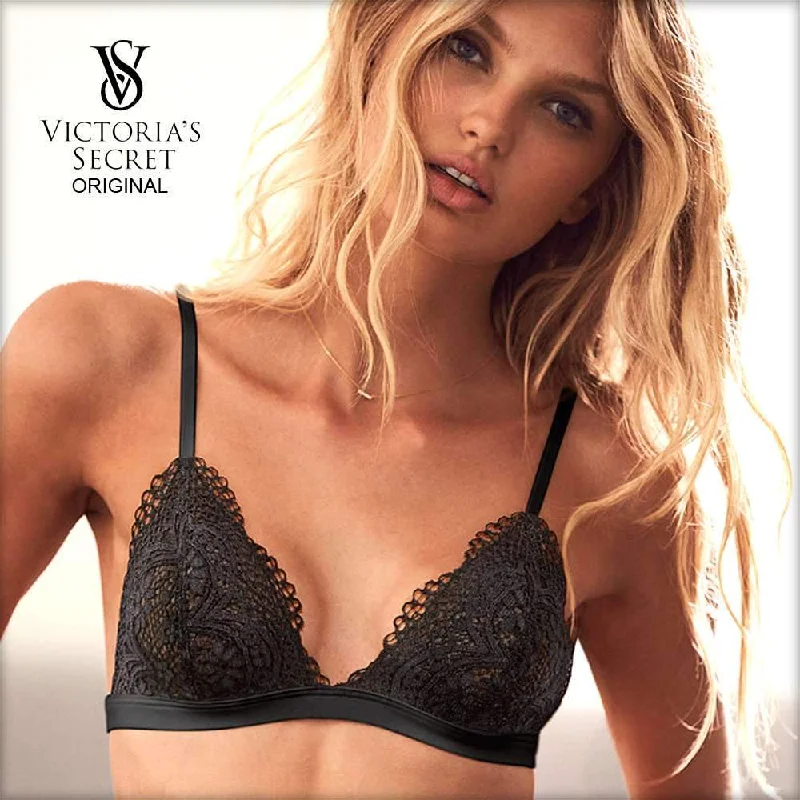 Women's bras crafted from stretchy spandexWomen's bras crafted from stretchy spandexOriginal Victoria's Secret Crochet Lace Triangle Bralette Women's bras crafted from stretchy spandexWomen's bras crafted from stretchy spandexOriginal Victoria's Secret Crochet Lace Triangle Bralette