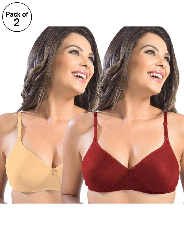 Women's red bras for a bold statementWomen's red bras for a bold statementPack of 2 - Sonari Catwalk Bra - Non Padded Non Wired - Imported Bra - Random Colors