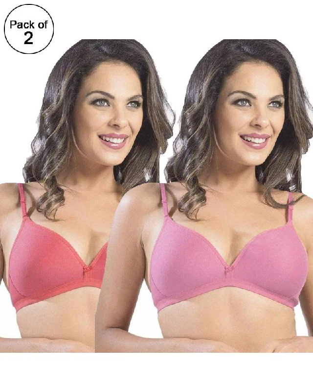 Women's black bras for a classic lookWomen's black bras for a classic lookPack of 2 - Sonari Omania Bra - Non Padded Non Wired - Imported Bra - Random Colors
