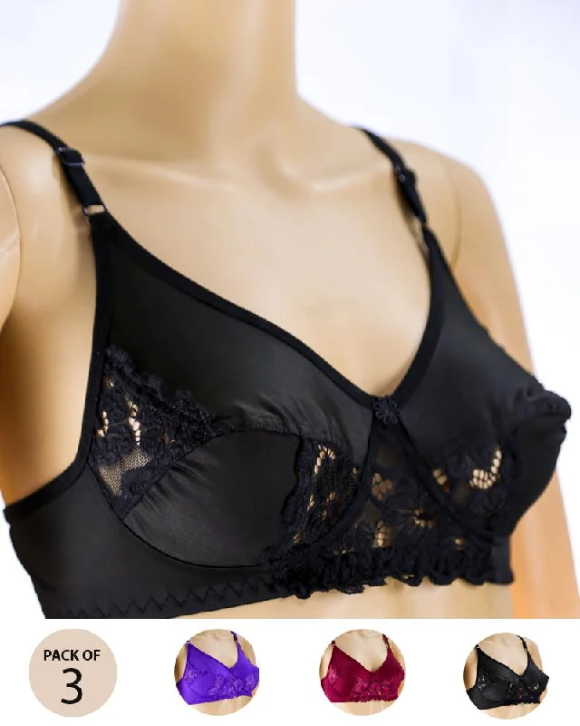 Women's balconette bras with lace trimWomen's balconette bras with lace trimPack of 3 - Madam Bra - JOY - Non Padded, Non Wired Bra, Soft Jersey Cotton Lace Bra Women's balconette bras with lace trimWomen's balconette bras with lace trimPack of 3 - Madam Bra - JOY - Non Padded, Non Wired Bra, Soft Jersey Cotton Lace Bra