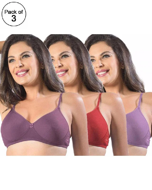 Women's bras with a cotton - polyester blendWomen's bras with a cotton - polyester blendPack of 3 - Sonari Smile Bra - Non Padded Non Wired - Imported Bra - Random Colors Women's bras with a cotton - polyester blendWomen's bras with a cotton - polyester blendPack of 3 - Sonari Smile Bra - Non Padded Non Wired - Imported Bra - Random Colors