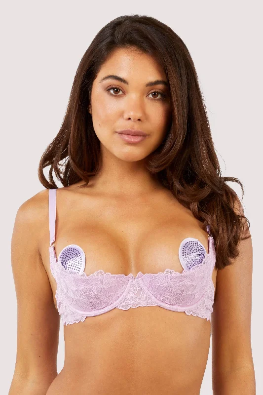 Full - cup bras providing maximum coverage and support​ Lila Lilac Quarter Cup Bra