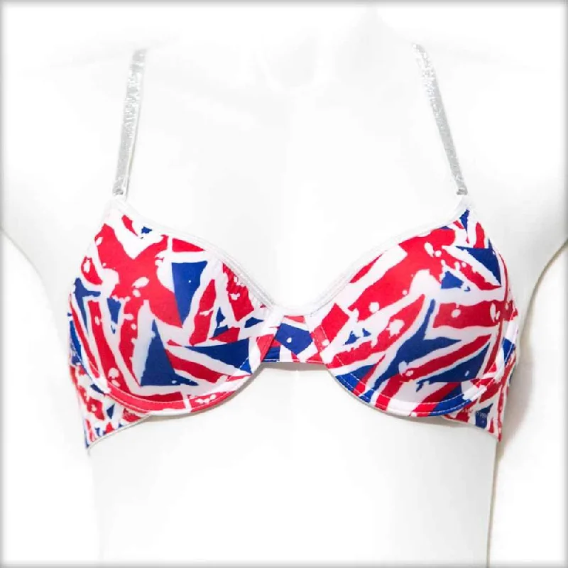 Women's bras with a satin finishWomen's bras with a satin finishPrinted American Single Padded Bra