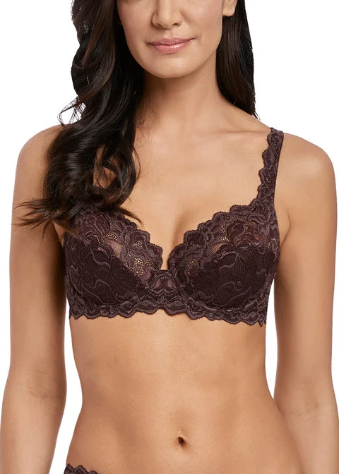Women's bras with a satin finishWomen's bras with a satin finishWacoal Eglantine Non Wired Bra, Hazelnut