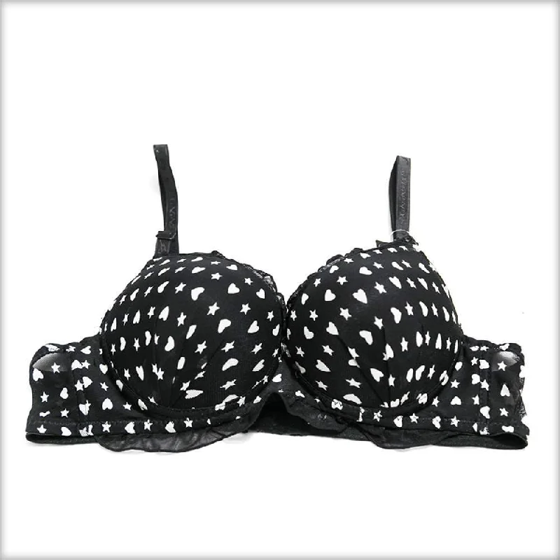 Women's bralettes with a soft, seamless styleWomen's bralettes with a soft, seamless styleWhite Heart Double Padded Black Bra Women's bralettes with a soft, seamless styleWomen's bralettes with a soft, seamless styleWhite Heart Double Padded Black Bra